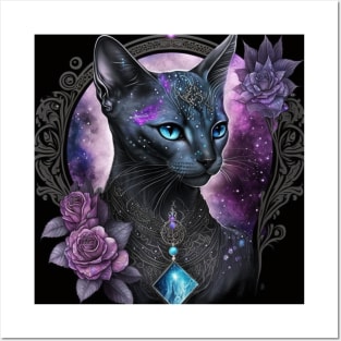 Gothic Abyssinian Cat Posters and Art
